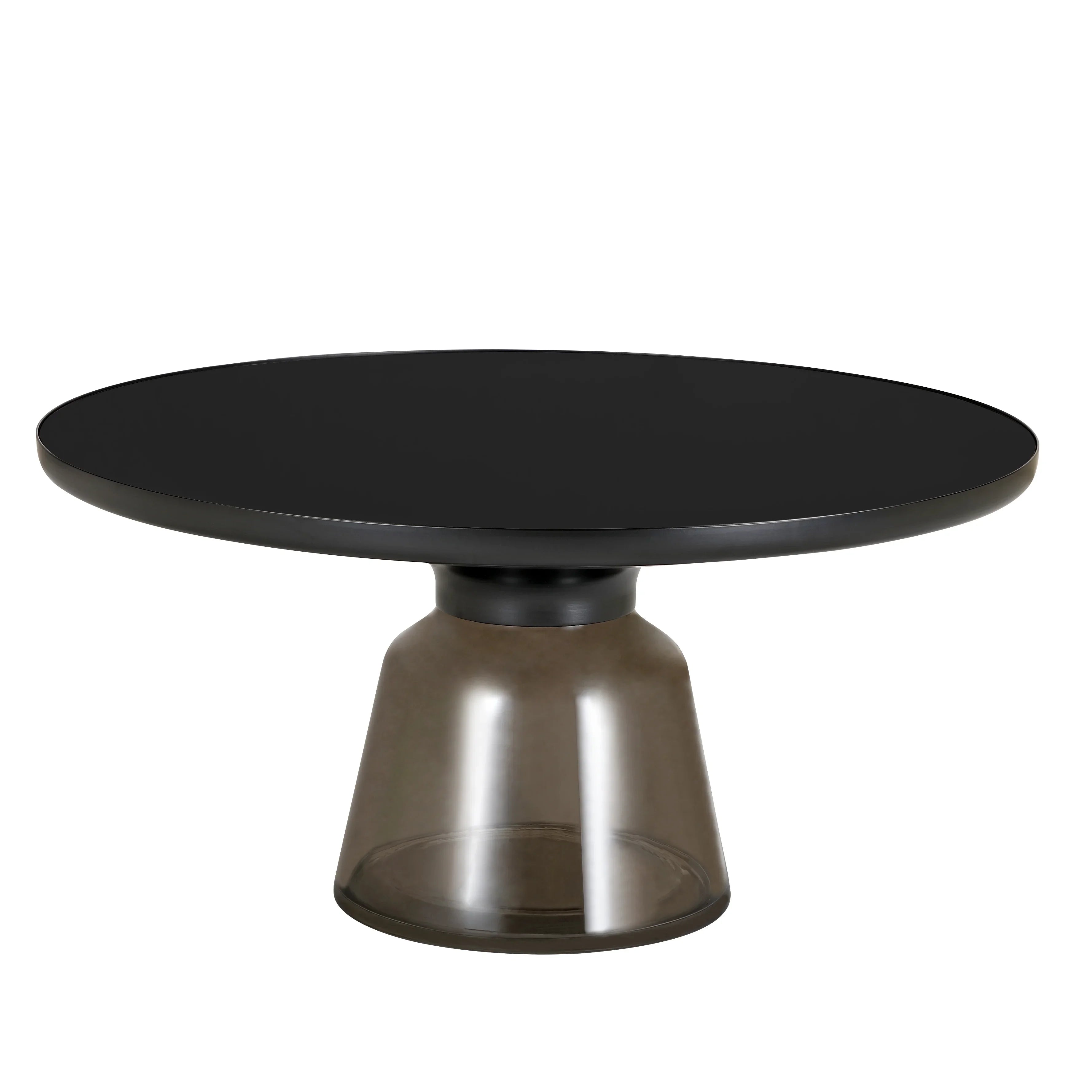 Tully Collection Coffee Table – Black/Gold Rim, Black Glass/Sintered Stone Top - Elax Furniture